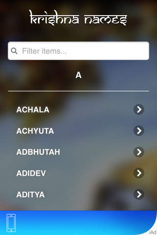 Krishna Names screenshot 2