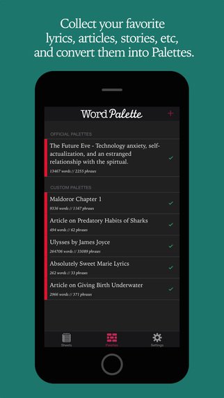 免費下載生產應用APP|WordPalette - Experimental Creative Writing Meets the 21st Century app開箱文|APP開箱王