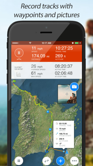 Track Kit Pro - GPS Tracker with offline maps Compass Speedometer Rangefinder and Theodolite