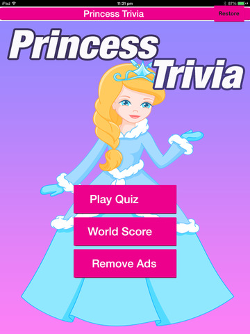 【免費遊戲App】Princess Trivia-APP點子