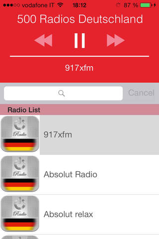 500 Radios Deutschland (DE) : Musik, Fußball screenshot 2