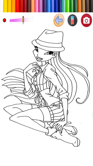 Art Coloring Girl For Winx Club Version