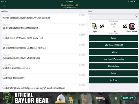 【免費運動App】Baylor Bears Gameday LIVE-APP點子