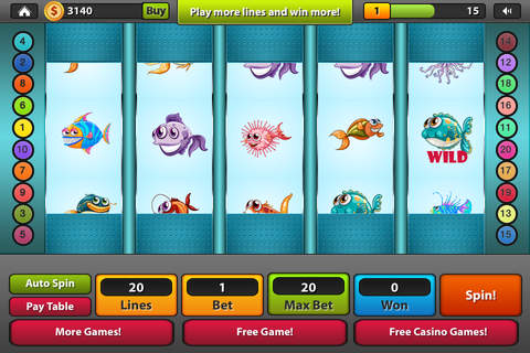 Fish Slots Craze House of Rich-es Las Vegas Casino - Win Big with Fun Xtreme Slot Machine Game Free screenshot 3