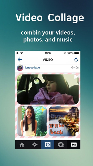 Video Stitch 2 Collage Video and Pic Together for Instagram and Facebook
