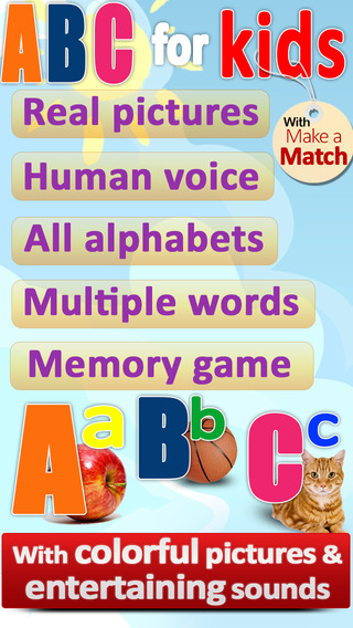 ABC for kids - Learn alphabets with pictures and sound an easy game for preschoolers and toddlers