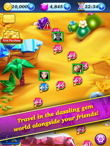 Diamond Crush Mania - fun jewel match 3 star dash game screenshot 2