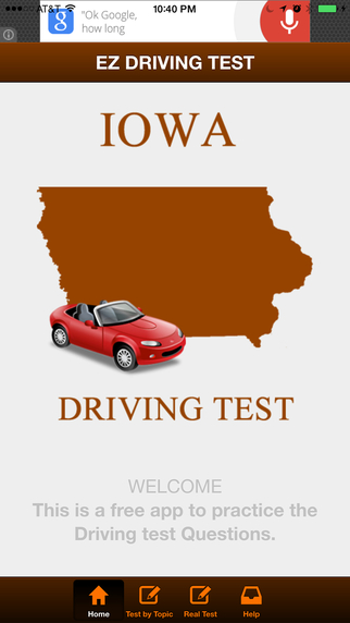 Iowa Basic Driving Test
