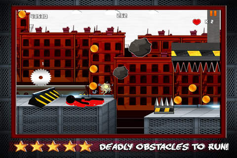 Deadly Stickman Run : Rooftop Escape Running PRO screenshot 4