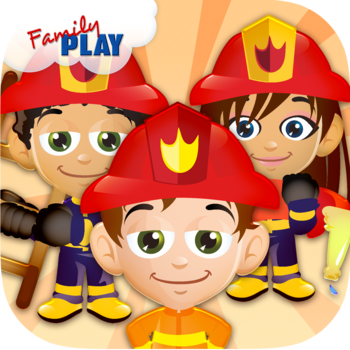 Tiny Fire Fighters Jigsaw Puzzles Kids Fireman HD Free: Firemen and Firetruck Cartoon Puzzles LOGO-APP點子