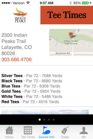 Indian Peaks Golf Tee Times screenshot 3