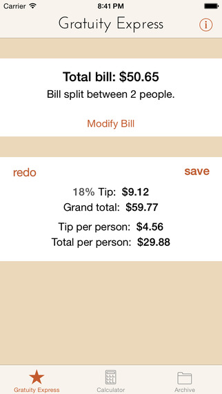 【免費生活App】Gratuity Express: Tip Calculator-APP點子