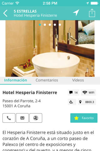 La Coruña App Guía de ciudad Guía de La Coruña Restaurantes Hoteles Ocio Tiendas screenshot 3