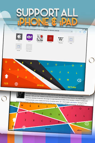 KeyCCM – Flat Design : Custom Color & Wallpaper Keyboard Art Effects Themes screenshot 3