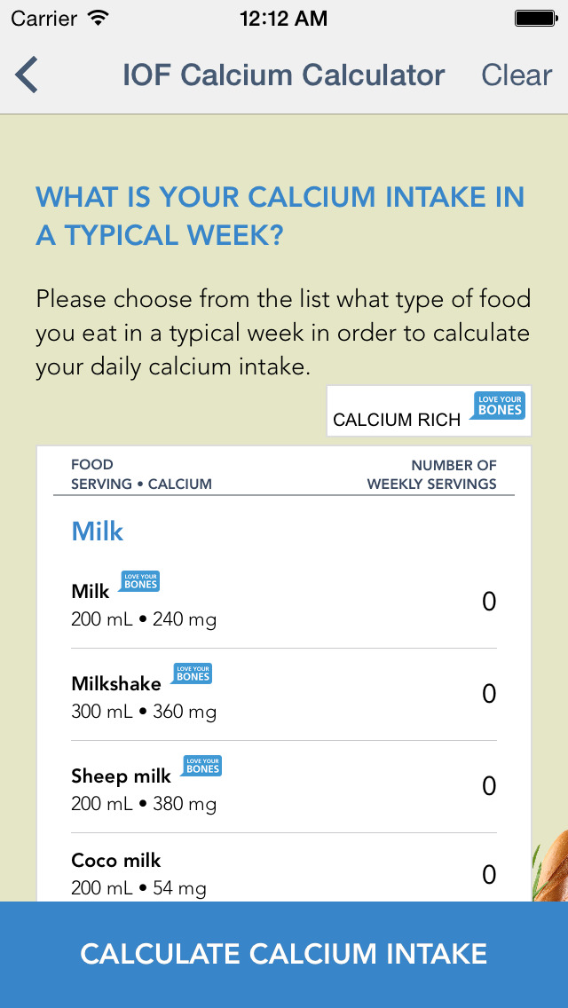 IOF Calcium Calculator (ios)