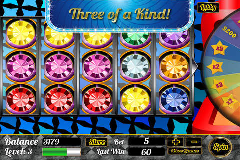 777 Fortunes of Jewels & Gems Jackpot Casino - Vegas Party Slots Games Free screenshot 2