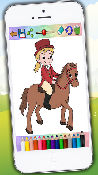 免費下載教育APP|Coloring horses and ponies - drawings to paint - Premium app開箱文|APP開箱王