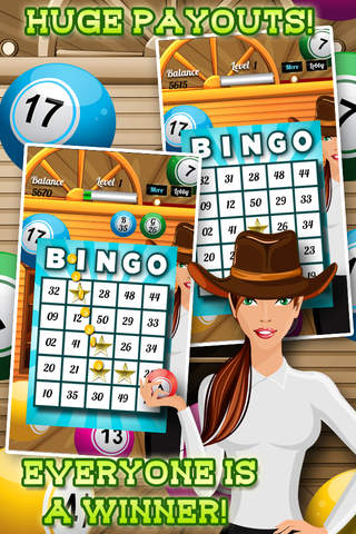 Cowgirl Bingo Party with Slots, Blackjack, Poker and More! screenshot 2