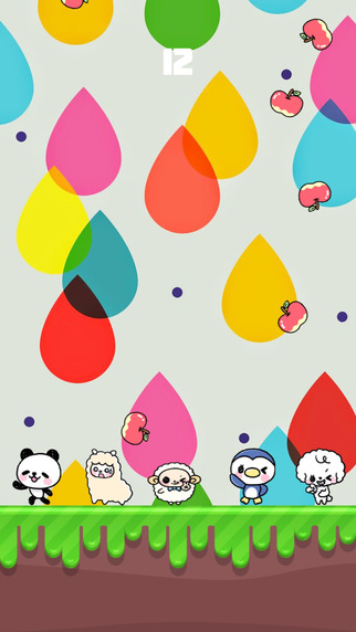 【免費遊戲App】KawaiiAppleDrop- The timing game with cute Animals!-APP點子