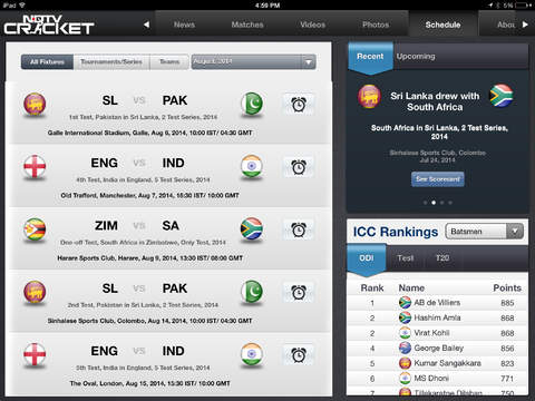 【免費運動App】NDTV Cricket for iPad-APP點子