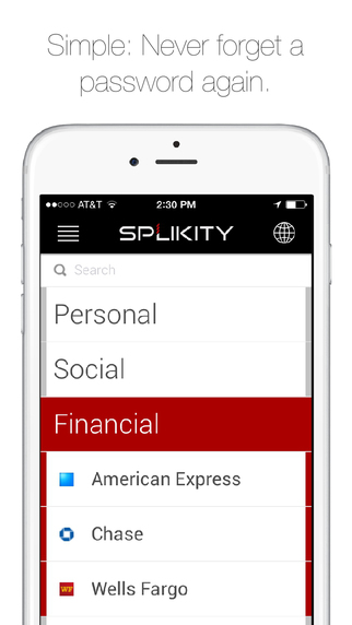 Splikity - The Simple Secure Password Solution - Save Sync and Manage Your Private Accounts and Pass