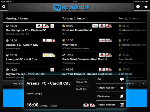 【免費運動App】TVsporten.dk - Sport i TV-APP點子