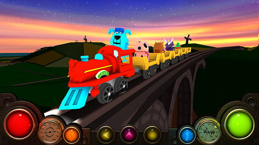 Sunset Train 3D - top fun railroad simulator game for kids