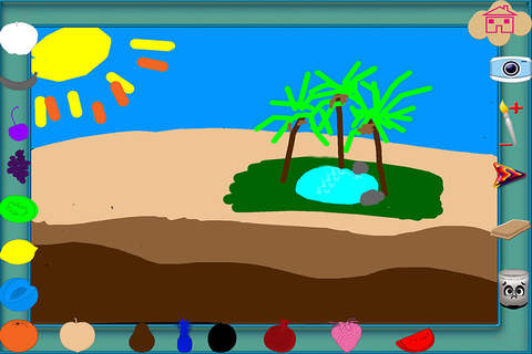 Fruits Draw Preschool Learning Experience Paint Game screenshot 4