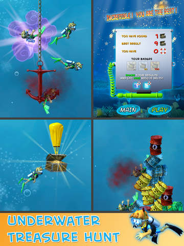 【免費遊戲App】DiveMaster - Underwater Scuba Diver Treasure Race game with sharks and dolphins-APP點子