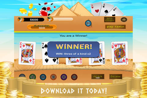 Video Poker PRO - Pyramids Treasure screenshot 3