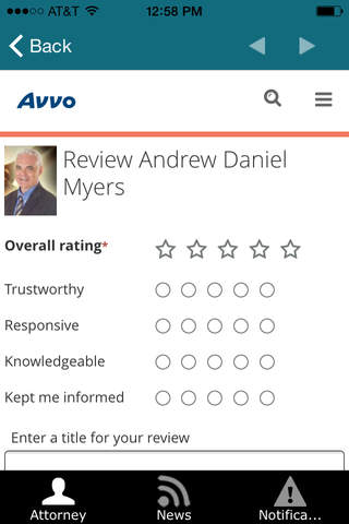 Attorney Andrew D. Myers screenshot 4