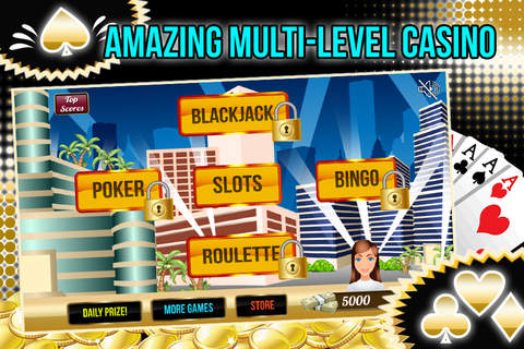Vegas Blackjack Plus with Slots, Blackjack, Poker and More! screenshot 2