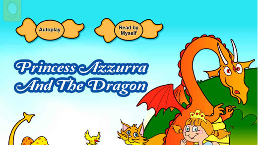 Princess Azzurra And The Dragon - Interactive eBook in English for children with puzzles and learnin