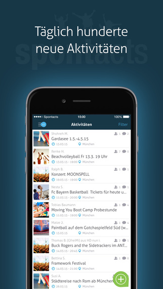 【免費健康App】Spontacts - Community for free time activities. Sports, hobby, games, with friends & contacts-APP點子