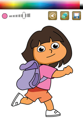 Coloring Book for Friends - Paint Dora Edition screenshot 2