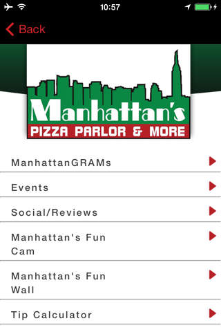 Manhattans Pizza Parlor & More. screenshot 4