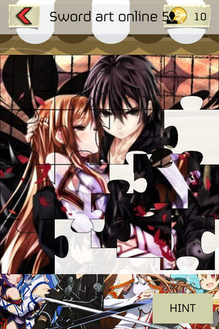 Jigsaw Manga & Anime Hd  - “ Japanese Puzzle Collection For Sword Art Online Edition “ screenshot 2