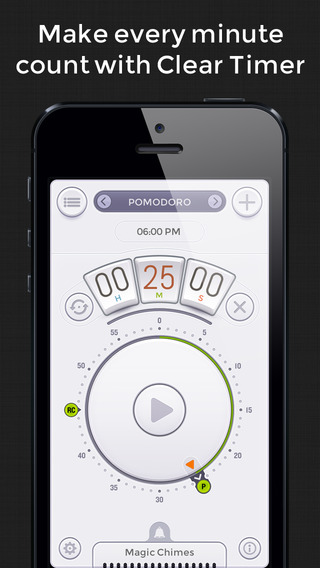 Clear Timer: Countdown Timer. Stopwatch. Life-Changer over Hours Minutes and Seconds.