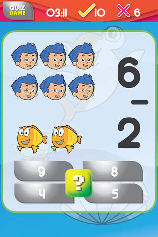 Bubble Math Quiz - Addition and Subtraction Game for Guppies screenshot 2