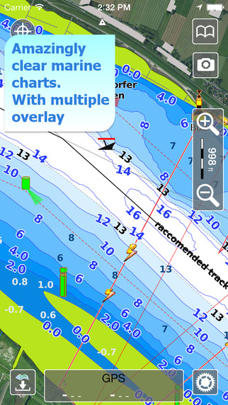 Aqua Map Germany Pro - Marine GPS Offline Nautical Charts for Fishing Boating and Sailing