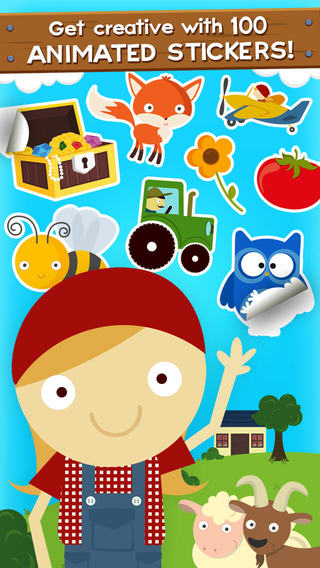 Animal Stickers for Kids Farm Activity Scene Builder
