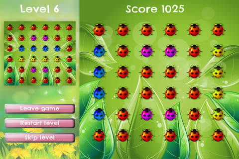Bug's Line - PRO - Shift Rows And Match Lady Bugs Puzzle Game screenshot 3