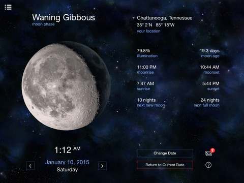 Lunar Phases Full calendar for the moon