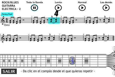 Aprende a tocar Rock Blues en la Guitarra Eléctrica - Básico screenshot 3