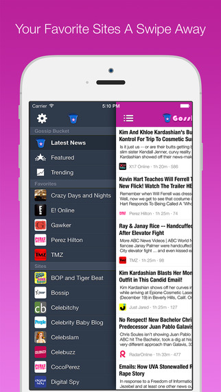 【免費新聞App】Gossip Bucket - Celebrity News, Celeb Fashion, Hollywood TV Rumors-APP點子