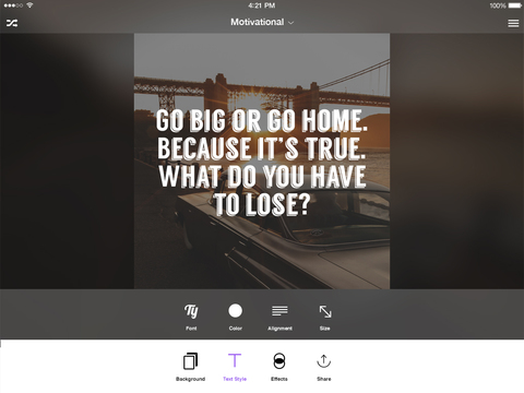 【免費娛樂App】Kwote: A Quote Maker for Inspirational and Motivational Quotes, Sayings and Text on Photo Background Editor-APP點子