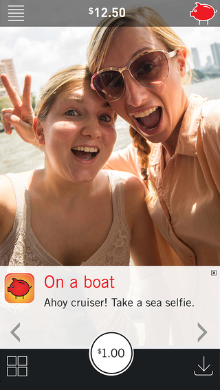 Pay Your Selfie: get paid cash for taking self-photos