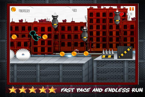 Deadly Stickman Run : Rooftop Escape Running PRO screenshot 2