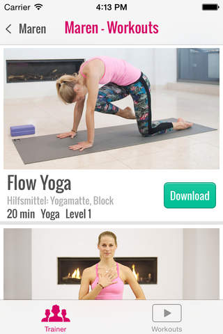Fitness und Yoga Workouts mit Portable Training screenshot 3