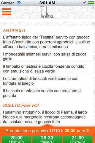 Testina Milano screenshot 2